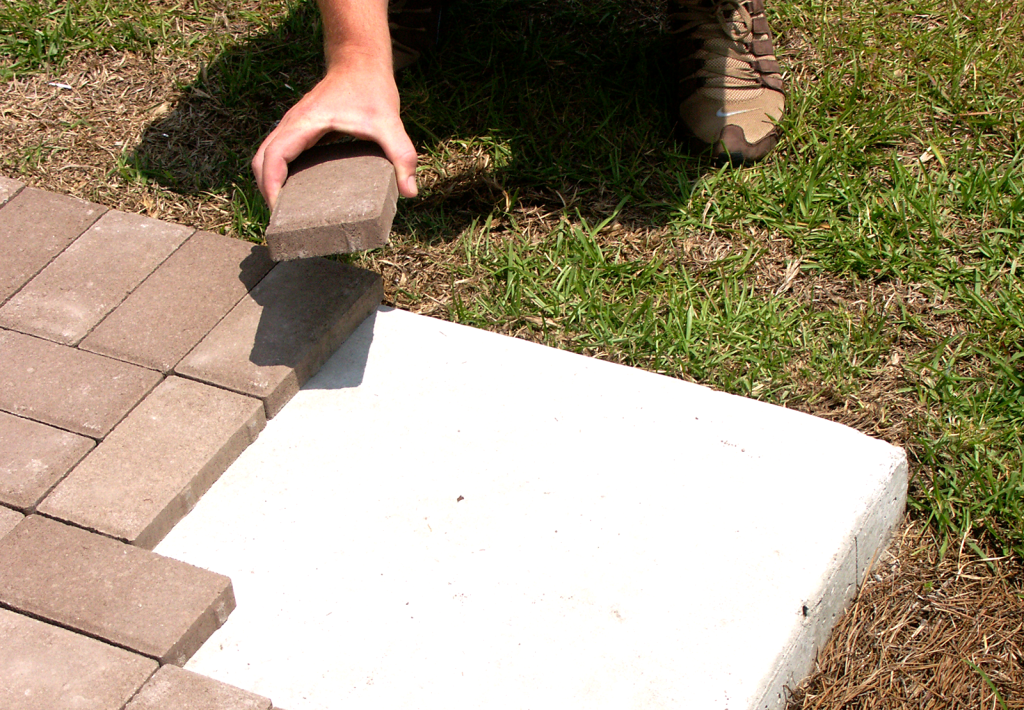 How To Properly Install 1 Pavers Over, Brick Patio On Concrete Slab