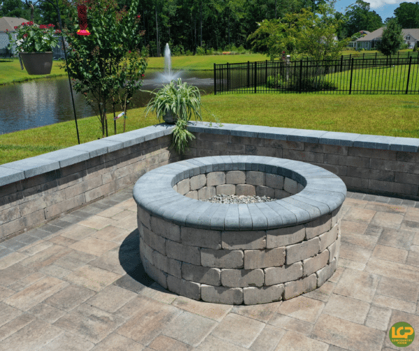 Lowcountry Paver Palmetto Fire Pit