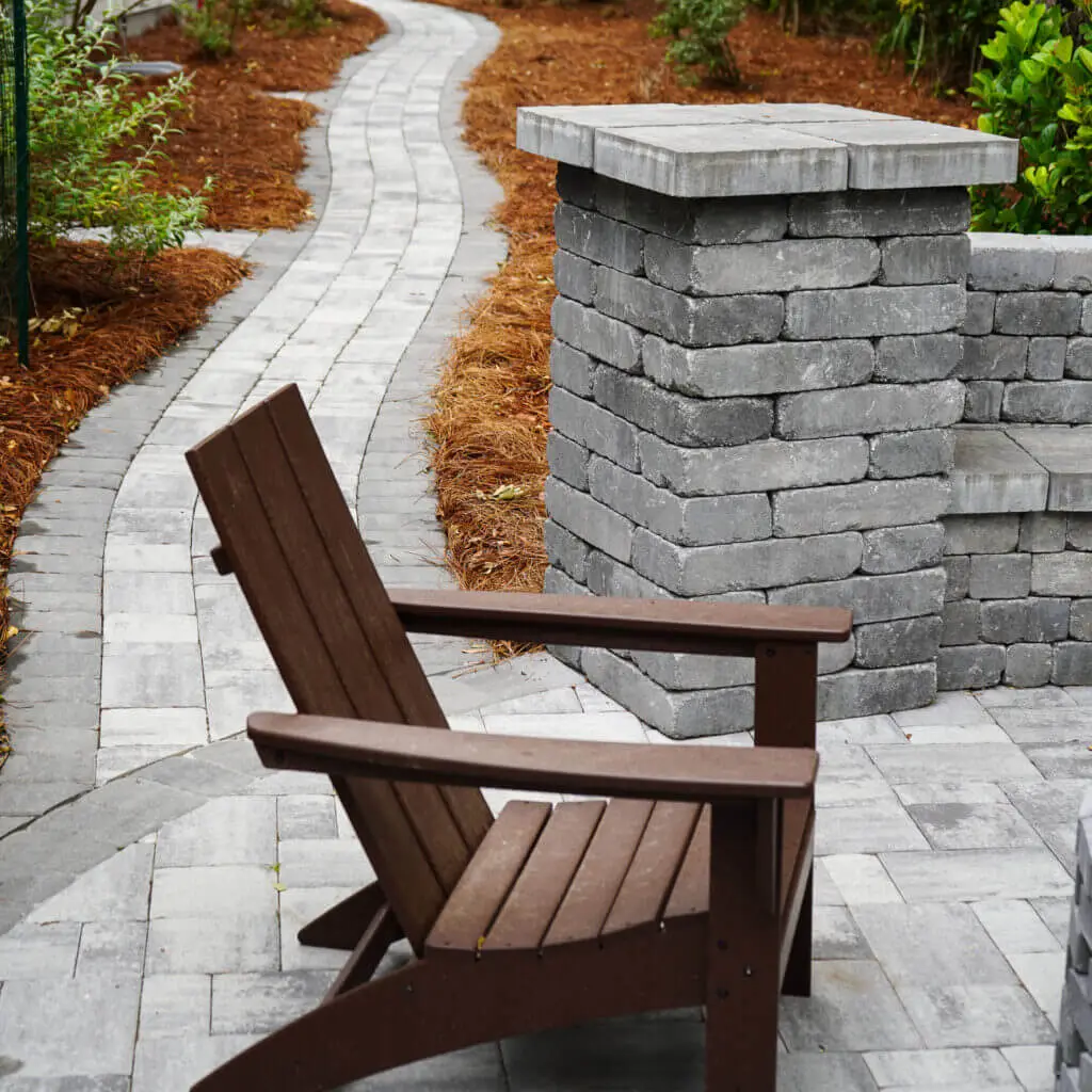 Lowcountry Paver Seating Area Hardeewall Lowcountry Cobble